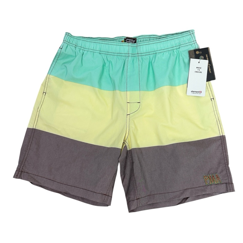 Element x Bad Brains Collab Men's Colorblock Swim Board Shorts